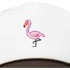 imageDALIX Embroidered Flamingo Trucker Cap Hat WomenBrown White