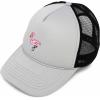 imageDALIX Embroidered Flamingo Trucker Cap Hat WomenGray Black