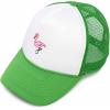 imageDALIX Embroidered Flamingo Trucker Cap Hat WomenKelly White