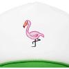 imageDALIX Embroidered Flamingo Trucker Cap Hat WomenKelly White
