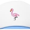 imageDALIX Embroidered Flamingo Trucker Cap Hat WomenLight Blue White