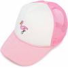 imageDALIX Embroidered Flamingo Trucker Cap Hat WomenLight Pink White