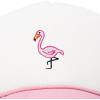 imageDALIX Embroidered Flamingo Trucker Cap Hat WomenLight Pink White