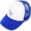 imageDALIX Embroidered Flamingo Trucker Cap Hat WomenRoyal White