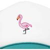 imageDALIX Embroidered Flamingo Trucker Cap Hat WomenTeal White