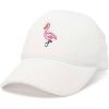 imageDALIX Embroidered Flamingo Trucker Cap Hat WomenWhite