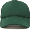 imageTrucker Hat Mesh Cap Solid Colors Lightweight with Adjustable Strap Small BraidDark Green