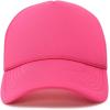imageTrucker Hat Mesh Cap Solid Colors Lightweight with Adjustable Strap Small BraidHot Pink