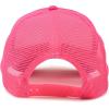imageTrucker Hat Mesh Cap Solid Colors Lightweight with Adjustable Strap Small BraidHot Pink