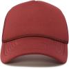 imageTrucker Hat Mesh Cap Solid Colors Lightweight with Adjustable Strap Small BraidMaroon