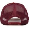 imageTrucker Hat Mesh Cap Solid Colors Lightweight with Adjustable Strap Small BraidMaroon
