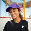 imageTrucker Hat Mesh Cap Solid Colors Lightweight with Adjustable Strap Small BraidPurple