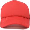imageTrucker Hat Mesh Cap Solid Colors Lightweight with Adjustable Strap Small BraidRed