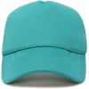 imageTrucker Hat Mesh Cap Solid Colors Lightweight with Adjustable Strap Small BraidTeal
