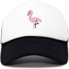 imageDALIX Embroidered Flamingo Trucker Cap Hat WomenBlack White