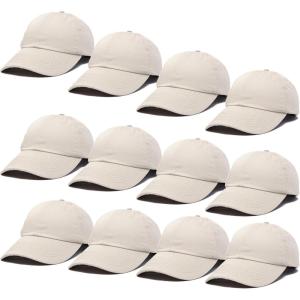 imageDALIX Baseball Cap Mens Trucker Hat Dad Hats Caps for Women 12 PackBeige