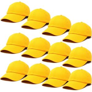 imageDALIX Baseball Cap Mens Trucker Hat Dad Hats Caps for Women 12 PackGold