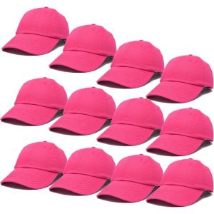 imageDALIX Baseball Cap Mens Trucker Hat Dad Hats Caps for Women 12 PackHot Pink