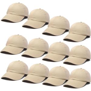 imageDALIX Baseball Cap Mens Trucker Hat Dad Hats Caps for Women 12 PackKhaki