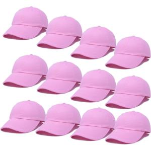 imageDALIX Baseball Cap Mens Trucker Hat Dad Hats Caps for Women 12 PackLight Pink