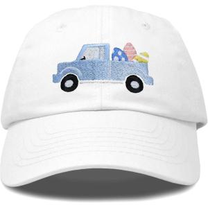 imageDALIX Cute Easter Egg Truck Kids Hat Embroidered Boys Baseball CapWhite
