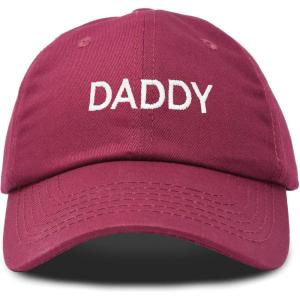 imageDALIX Daddy Hat Classic Embroidered Cotton CapMaroon