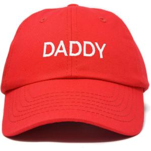 imageDALIX Daddy Hat Classic Embroidered Cotton CapRed