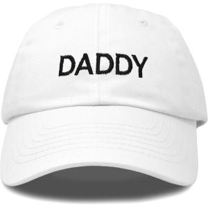 imageDALIX Daddy Hat Classic Embroidered Cotton CapWhite