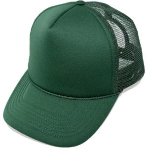 imageTrucker Hat Mesh Cap Solid Colors Lightweight with Adjustable Strap Small BraidDark Green