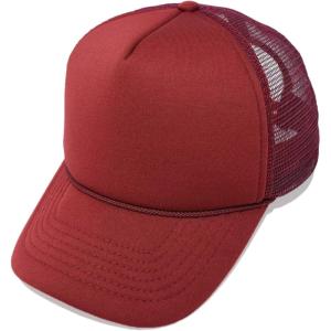 imageTrucker Hat Mesh Cap Solid Colors Lightweight with Adjustable Strap Small BraidMaroon