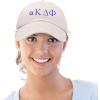 imageDALIX Alpha Kappa Delta Phi Sorority Hat Womens Greek Letters Embroidered Baseball CapBeige