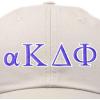 imageDALIX Alpha Kappa Delta Phi Sorority Hat Womens Greek Letters Embroidered Baseball CapBeige
