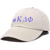 imageDALIX Alpha Kappa Delta Phi Sorority Hat Womens Greek Letters Embroidered Baseball CapBeige