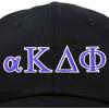 imageDALIX Alpha Kappa Delta Phi Sorority Hat Womens Greek Letters Embroidered Baseball CapBlack