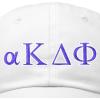 imageDALIX Alpha Kappa Delta Phi Sorority Hat Womens Greek Letters Embroidered Baseball CapWhite