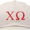 imageDALIX Chi Omega Sorority Hat Womens Greek Letters Embroidered Baseball CapBeige