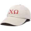 imageDALIX Chi Omega Sorority Hat Womens Greek Letters Embroidered Baseball CapBeige