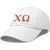 imageDALIX Chi Omega Sorority Hat Womens Greek Letters Embroidered Baseball CapWhite
