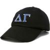 imageDALIX Delta Gamma Sorority Hat Womens Greek Letters Embroidered Baseball CapBlack