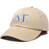 imageDALIX Delta Gamma Sorority Hat Womens Greek Letters Embroidered Baseball CapKhaki