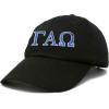imageDALIX Gamma Alpha Omega Sorority Hat Womens Greek Letters Embroidered Baseball CapBlack