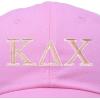imageDALIX Kappa Delta Chi Sorority Hat Womens Greek Letters Embroidered Baseball CapLight Pink