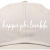 imageDALIX Kappa Phi Lambda Cursive Sorority Hat Womens Embroidered CapBeige