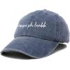 imageDALIX Kappa Phi Lambda Cursive Sorority Hat Womens Embroidered CapWashed Navy Blue