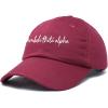 imageDALIX Lambda Theta Alpha Sorority Hat Womens Cursive Embroidered CapMaroon