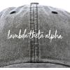 imageDALIX Lambda Theta Alpha Sorority Hat Womens Cursive Embroidered CapWashed Black