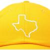 imageDALIX Texas State Embroidered Dad Hat Cotton Baseball Cap WomenGold