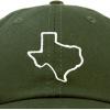 imageDALIX Texas State Embroidered Dad Hat Cotton Baseball Cap WomenOlive