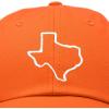 imageDALIX Texas State Embroidered Dad Hat Cotton Baseball Cap WomenOrange
