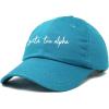 imageDALIX Zeta Tau Alpha Sorority Hat Womens Cursive Baseball CapTeal